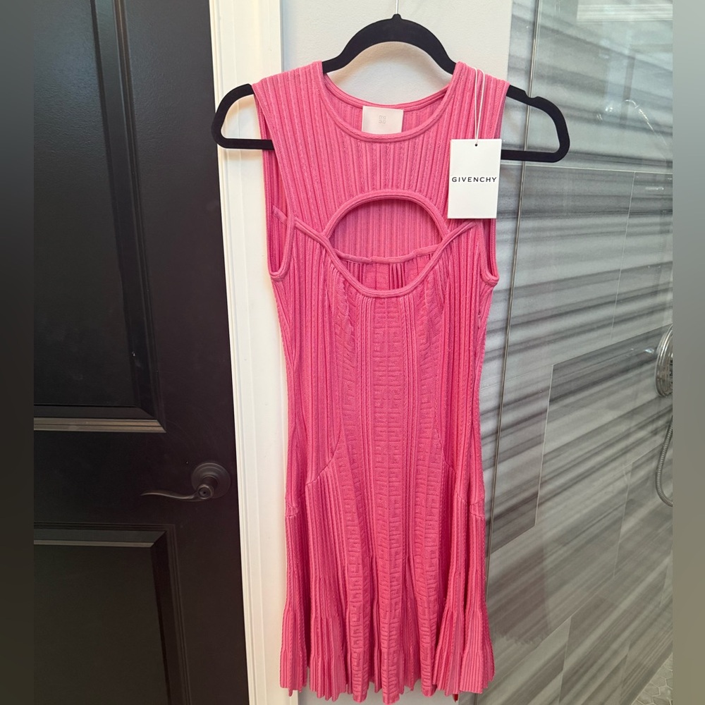 GIVENCHY Cutout Logo Mini Dress